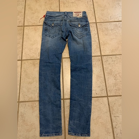 True Religion "Skinny Flap" Jeans - Size 30 - Red Orange SN Wash - Picture 3 of 14